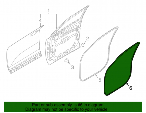 Door seal front right Kia Sorento 16-20