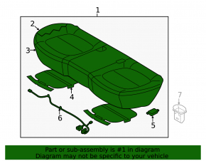 Rear row of seats 2 row Kia Soul 14-16 pre-rest rag black