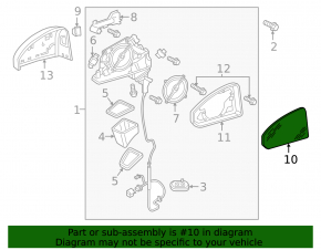 Mirror element left Audi A5 F5 20- 5D heating VIEW MAX