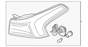 Left outer fender light for Hyundai Santa FE 21-23 LED+halogen, with cover
