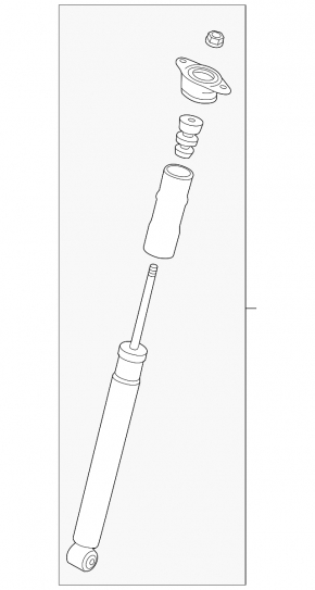 Shock absorber strut assembly rear left Porsche Panamera 14-16 AWD for air