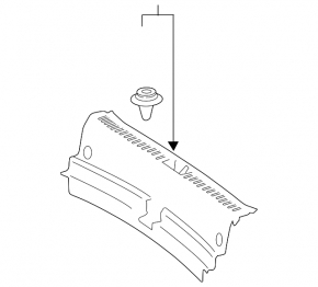 Mercedes A-Class V177 19-22 black trunk opening trim