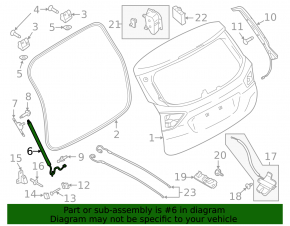 Shock absorber trunk door right Ford C-max MK2 13-18 electric