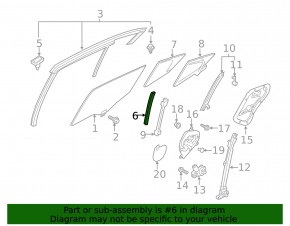 Door trim side rear right Mazda 3 19- rear