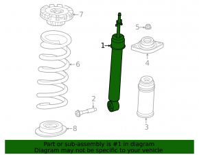 Rear right shock absorber Nissan Murano 25-26 AWD