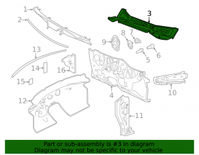 Metal wiper pan for Infiniti QX50 19-25