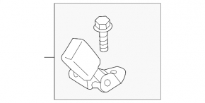 Rear center seat belt latch for Mazda CX-5 17-25