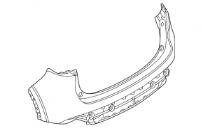 The bare rear bumper of a Mazda CX-5 22-25 without parking sensors.