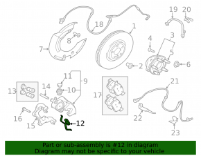 Front left brake shoe mounting bracket set for Land Rover Range Rover Velar 18-25