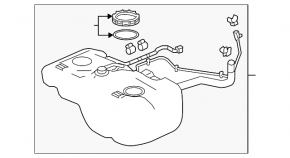 Fuel tank Acura MDX 17-20 rest