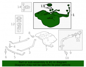 Fuel tank Acura MDX 17-20 rest