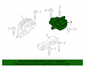 Gearbox mount for BMW X1 F48 16-22 B46