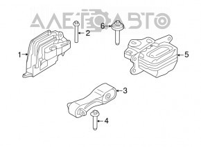 BMW X2 F39 18-23 B46 gearbox mount microcracks
