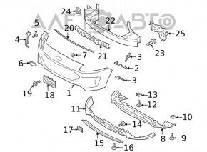 Front Bumper Guard Ford Escape MK4 20-