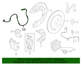 Brake pad wear sensor rear BMW 5 G30 17-23