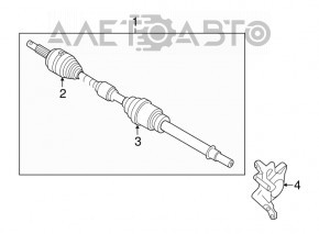 Drive axle shaft front left Nissan Altima 13-18 GSP