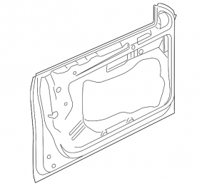 Door assembly front right VW CC 08-17 black LC9X, butt