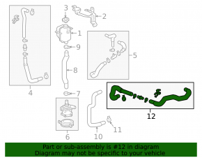 Upper cooling hose Chevrolet Bolt 17-21