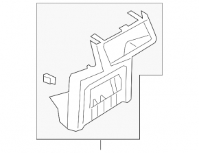 Black rear center console trim for the Audi E-Tron 19-23