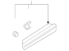 Door trim lower rear left Audi Q7 16-19 black molding