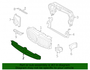 Radiator deflector lower blinds complete BMW X5 G05 19-23 3.0T with motor