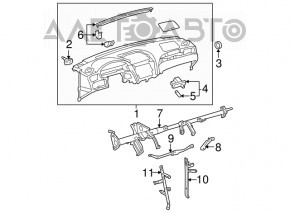 Underdash pipe reinforcement Toyota Solara 2.4 04-08