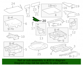 Trunk box lid left Lexus UX200 UX250h 19- for subwoofer