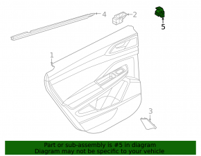 Front right window lift control VW Taos 22-25