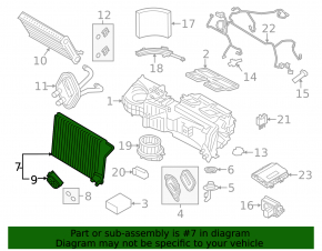 Evaporator BMW 3 F30 12-16
