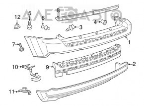 Rear bumper cover Jeep Patriot 11-17 mat