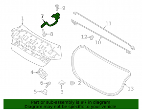 Right trunk lid hinge for Hyundai Elantra 21-24