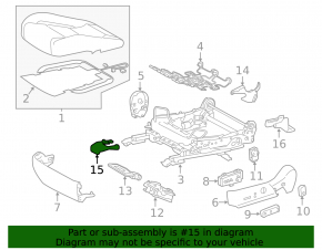 Driver's seat runner trim front right Lexus IS 14-24
