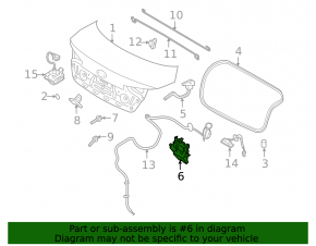 Kia Optima 11-16 trunk lid lock