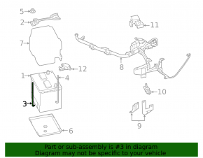 Long battery clamp mount for Subaru Forester 25-26