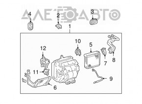 Bare case air conditioner, left side Lexus RX300 RX330 04-06