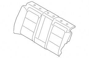Rear row of seats 2nd row Audi A4 B8 13-16 brown leather, solid back
