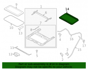 Front Panoramic Curtain Nissan Pathfinder 13-20