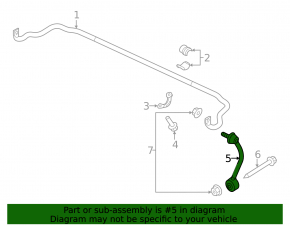 Rear stabilizer link left Porsche Cayenne 958 11-17