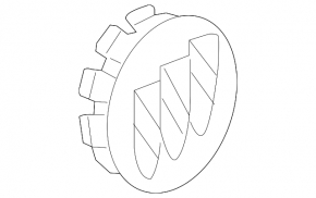 Chevrolet Trailblazer 21-26 wheel center cap, gray, yellow logo