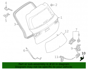 Trunk door lock bracket Mercedes GLS-class X166 14-19