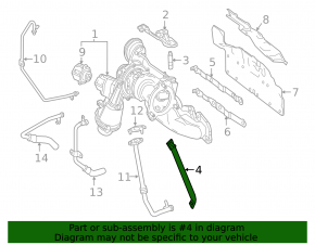 Turbocharger bracket for Mercedes A-class V177 19-22
