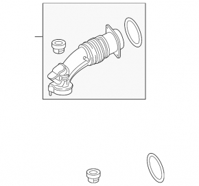 Air duct from the air filter housing, right Mercedes GLS-class X166 15-19 3.0