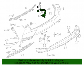 Rear bumper mount right Ford Mustang Mach-E 21-23