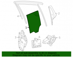 Glass of the rear left door Volkswagen ID.4 21-23 tinted