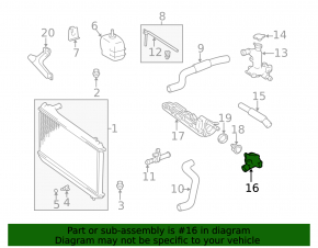 Thermostat housing Toyota Highlander 08-10 hybrid