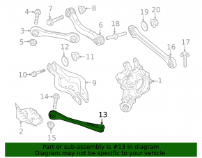 Rear left longitudinal control arm BMW 2 G42 22-26