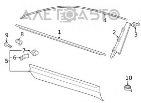 Door trim lower front left VW Atlas 18-24 structure
