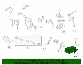 Subaru Legacy 15-19 Carbon Canister Absorber Assembly