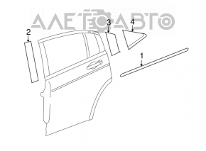 Door trim side rear left rear Chrysler 200 11-14