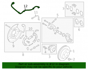 ABS sensor rear right Nissan Leaf 11-17